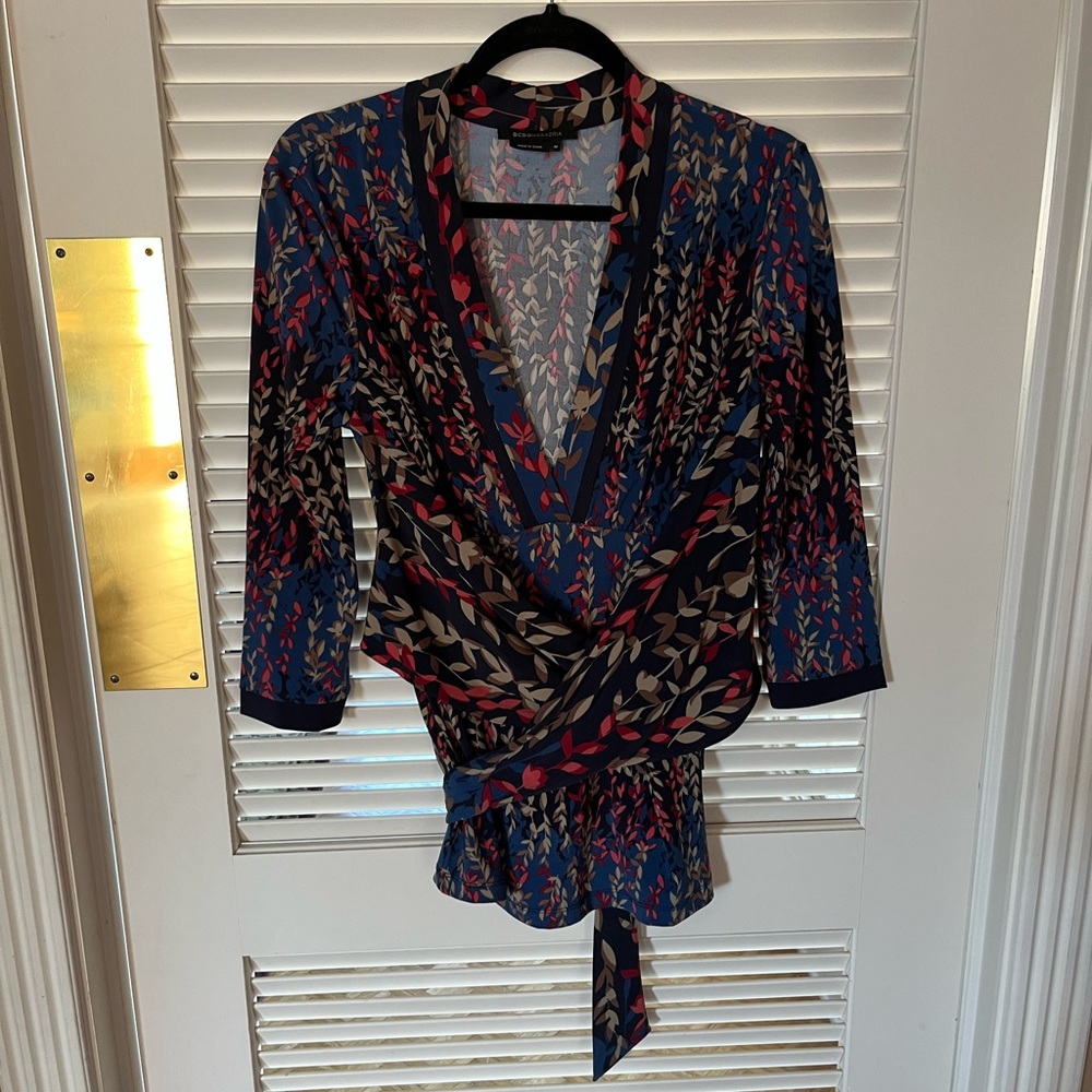 BCBG silky blouse.